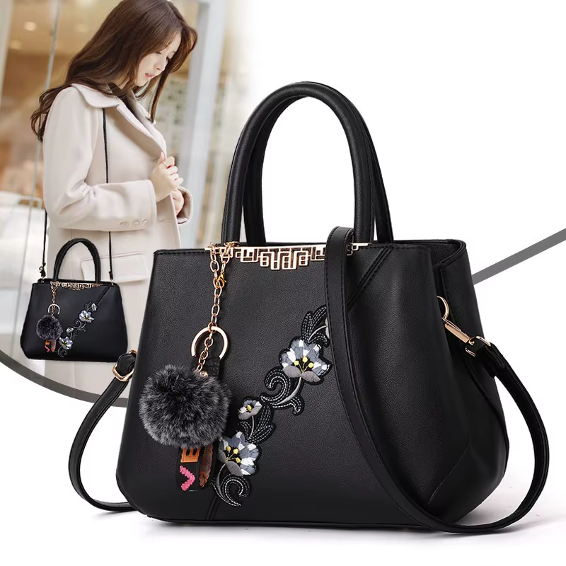 Sac à main brodé à fleurs pour mère