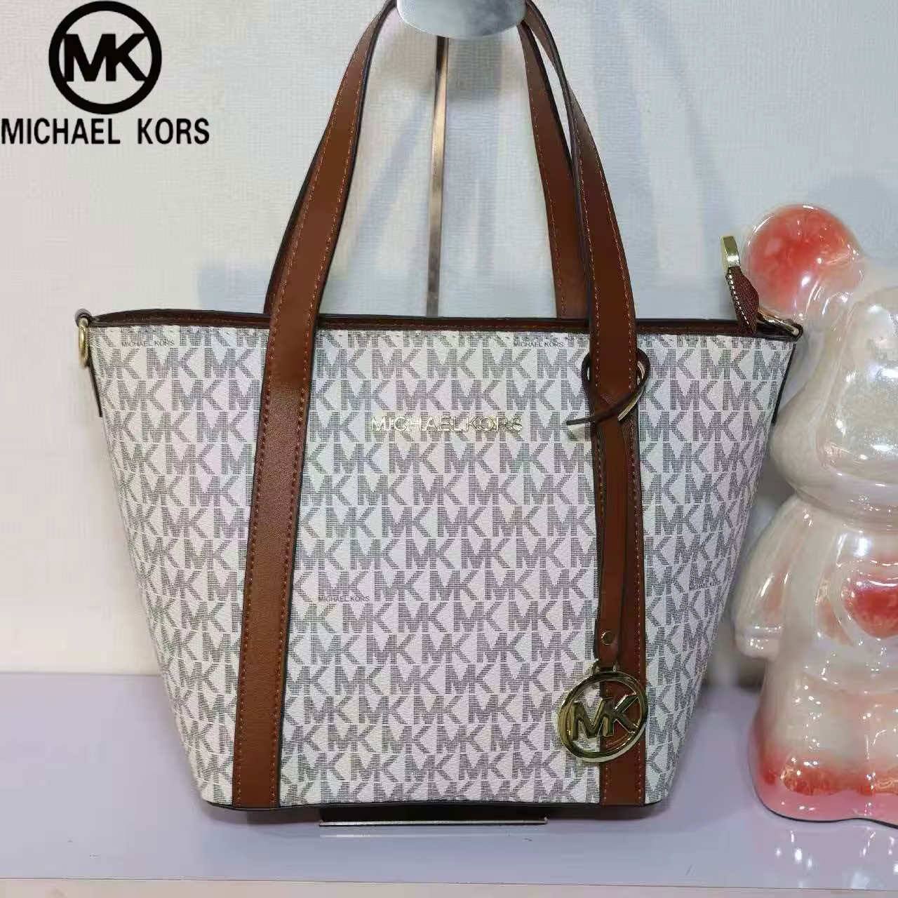 MICHAEL KORS/Michael Kors MK Nouveau sac fourre-tout à bandoulière en cuir haut de gamme pour femmes