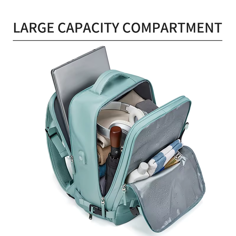 Femmes sac à dos pour ordinateur portable 15.6 pouces adolescente USB charge école sac à dos sac à chaussures indépendant voyage sac à dos en plein air sac à dos