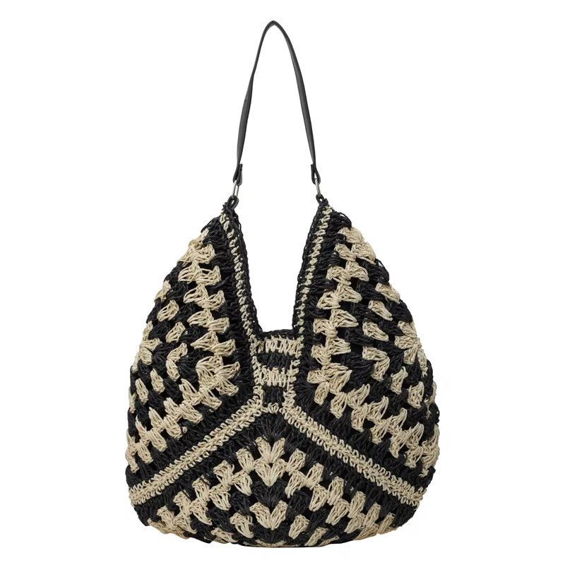 Sac bandoulière tissé style bohème pour femme