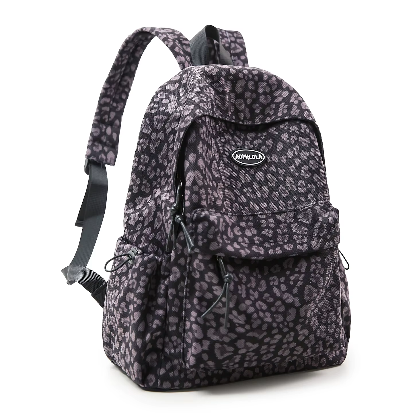 Matériel en daim imprimé léopard femme sac à dos école livre sacs pour adolescentes