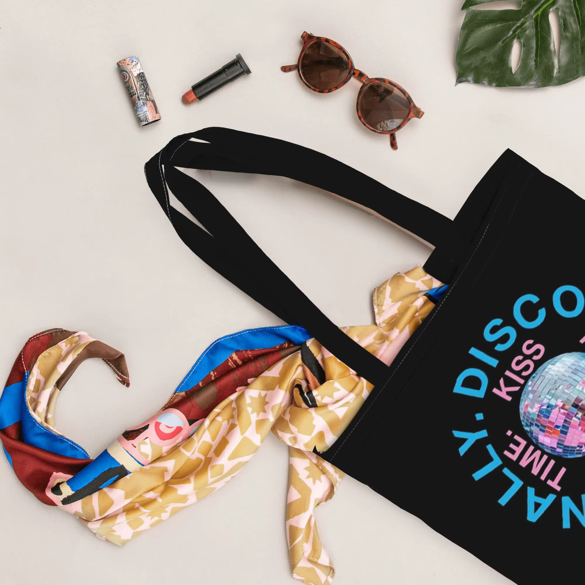 Sac fourre-tout en toile ita bag grande capacité style Harry Kiss All The Time Disco occasionnel