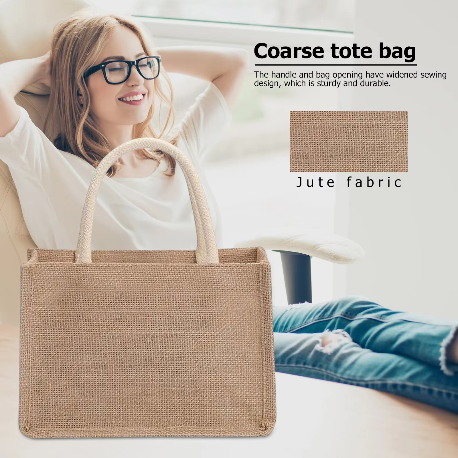 Sacs fourre-tout en toile de Jute vierge