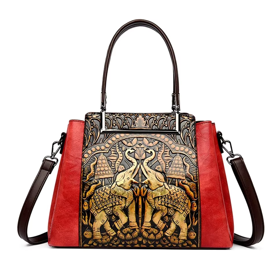Sac à main en cuir PU fait à la main pour femme