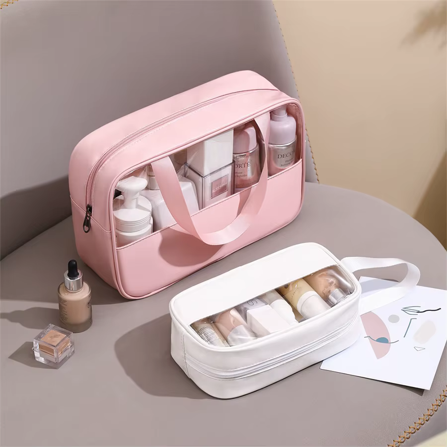 Sac à cosmétiques personnalisé avec coutures brodées