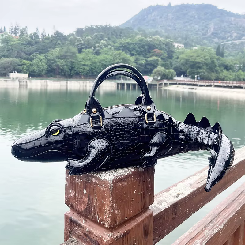 Sac à main créatif en forme de Crocodile