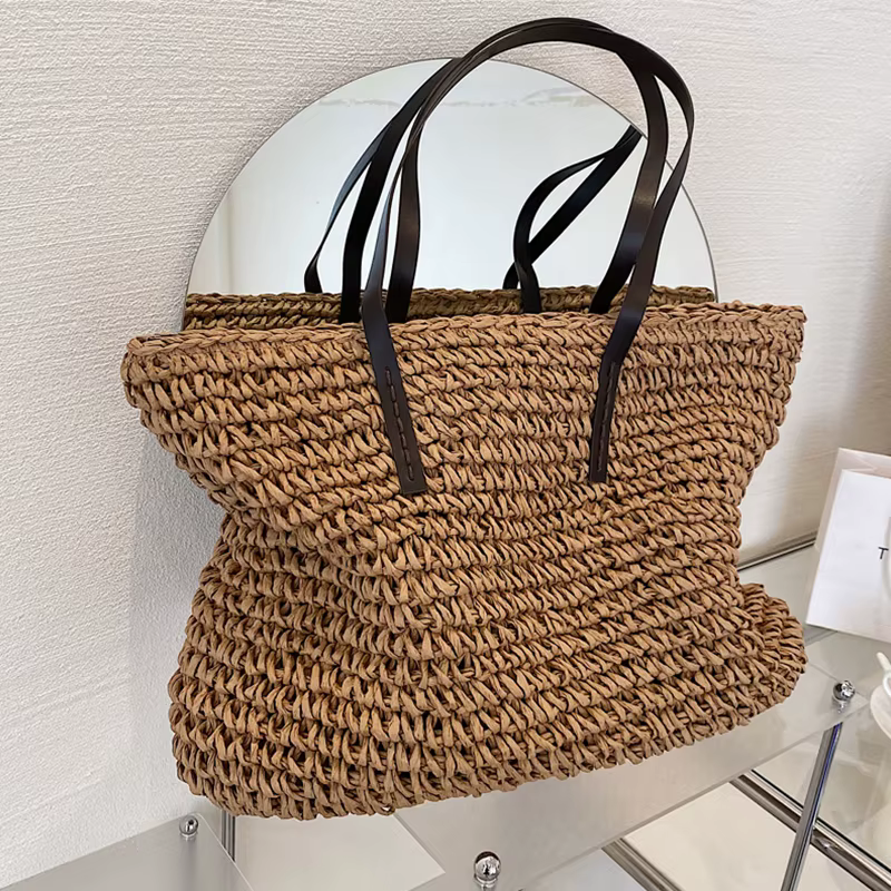 Sac à main d'été en rotin pour femmes