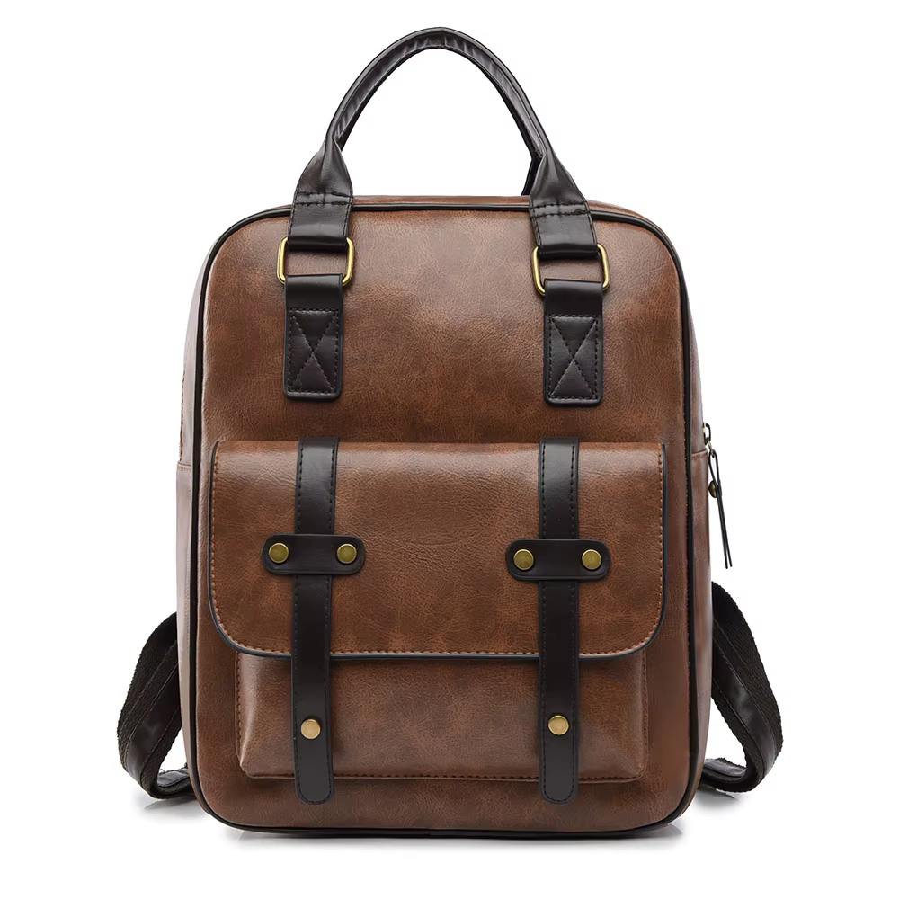 Sac à dos rétro en Pu pour femmes