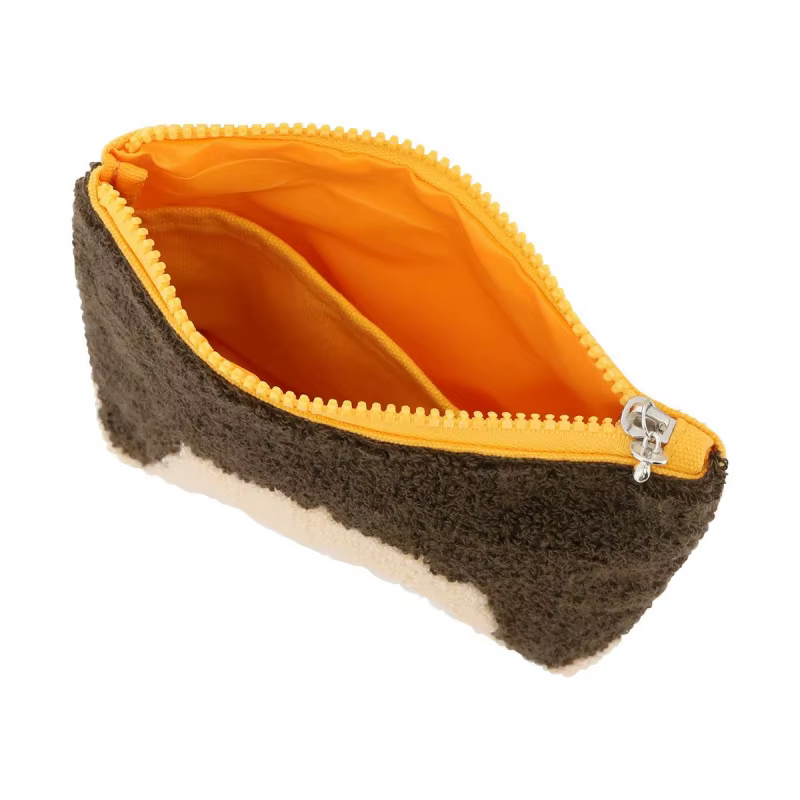 Sac de rangement en peluche Chichi avec fermeture éclair brodée