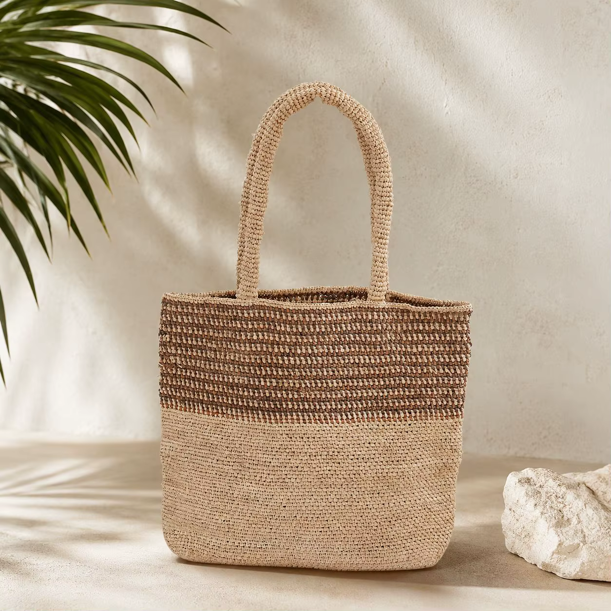 Sac fourre-tout en herbe Lefebre tissé à la main