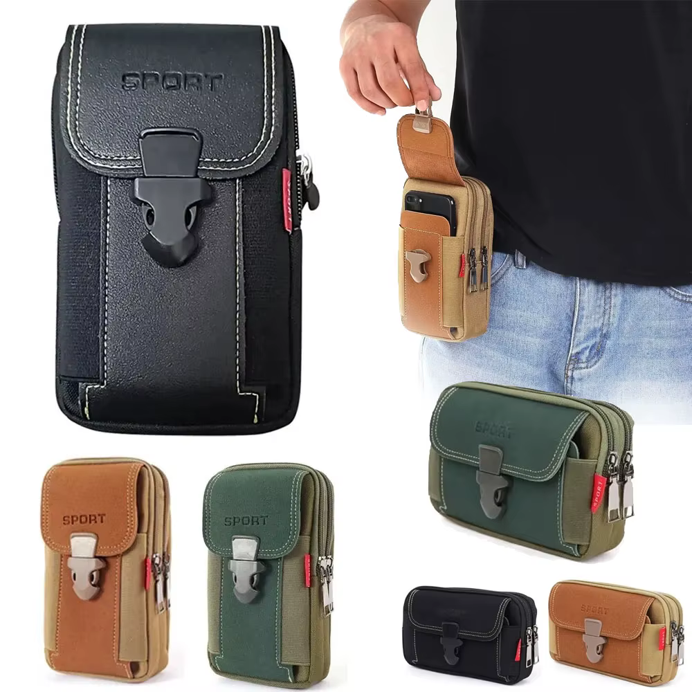 Pochette de ceinture unisexe pour téléphone portable pour hommes