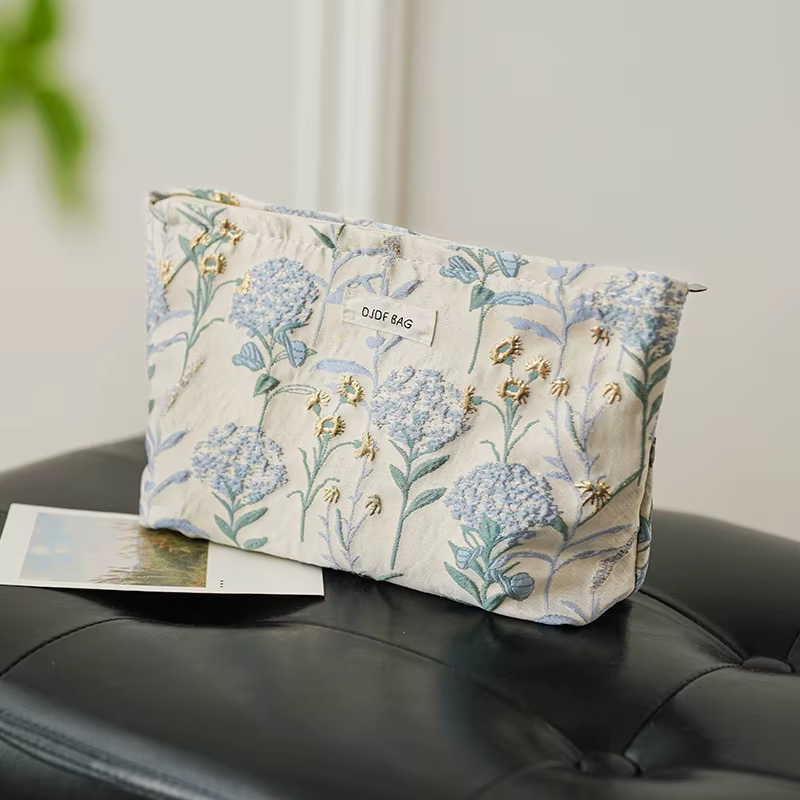 Sac de maquillage pour femme Blue Bouquet