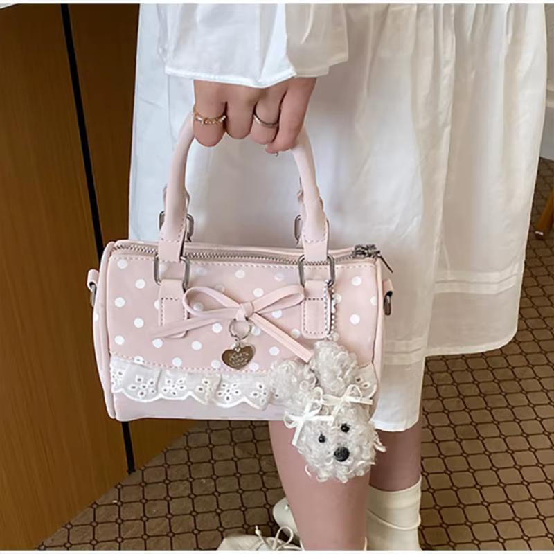 Sac bandoulière Lolita à pois pour femme