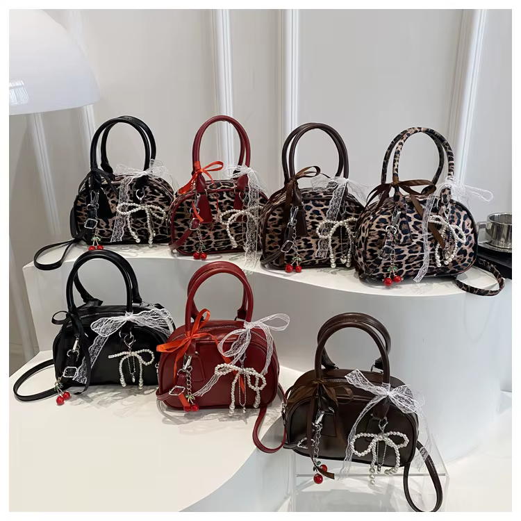 Sacs à bandoulière en PU léopard vintage pour femmes