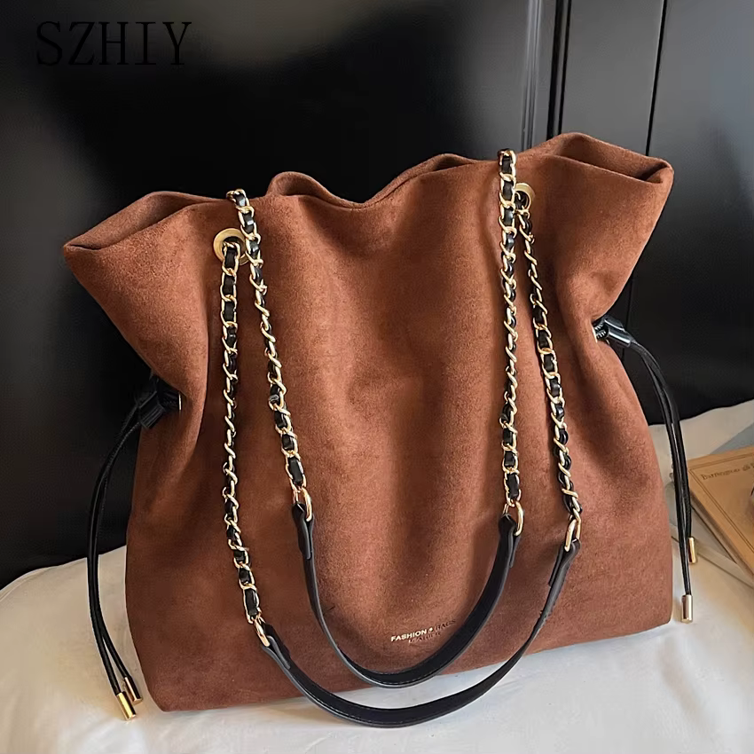 Sac à bandoulière en daim pour femmes
