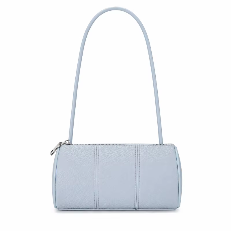 Sac à bandoulière Boston en cuir texturé litchi pour femme