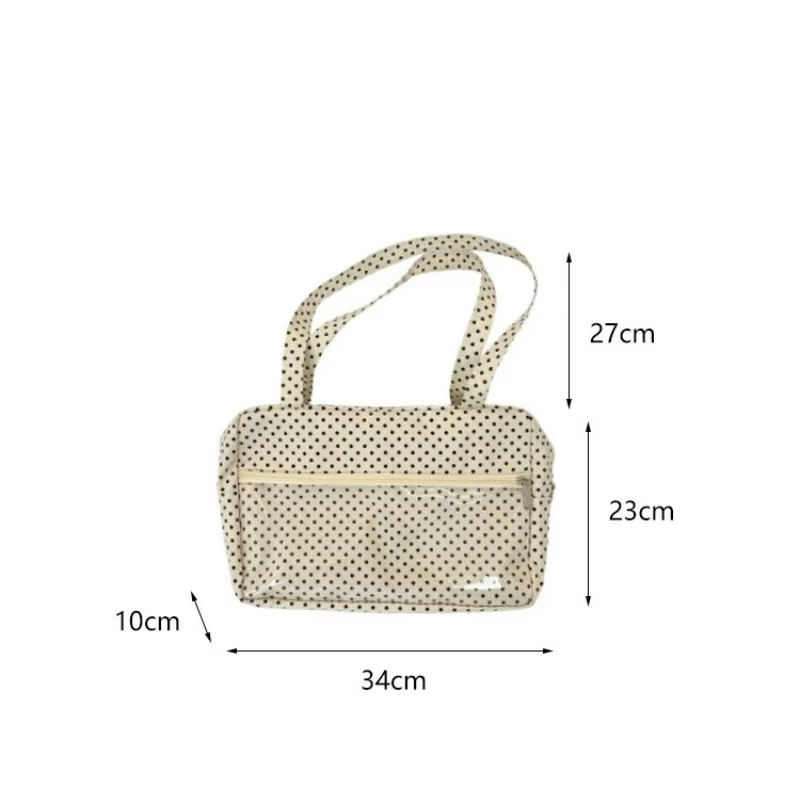Épaule sous les bras Y2K Ulzzang Ita Sac Femme à pois Sac fourre-tout à la mode Bolso Transparent Sac