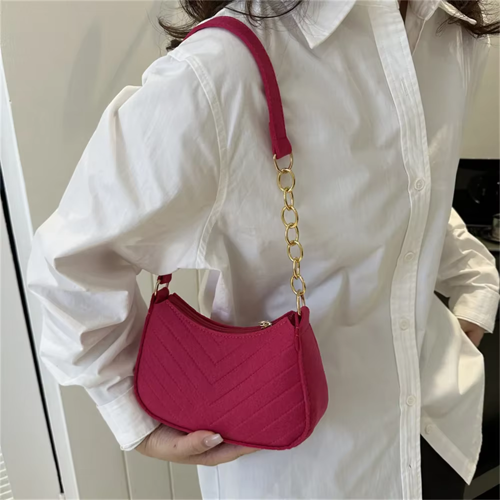 Mini sac à bandoulière en feutre pour femmes