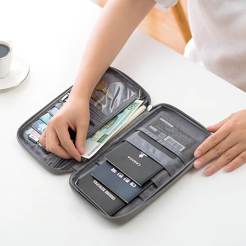 Organisateur de documents de voyage-porte-passeport étanche avec blocage RFID