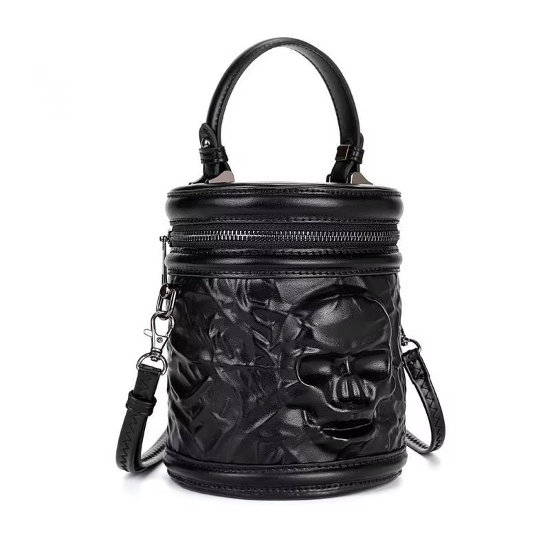 Sac à bandoulière squelette gothique Punk Vintage en cuir PU