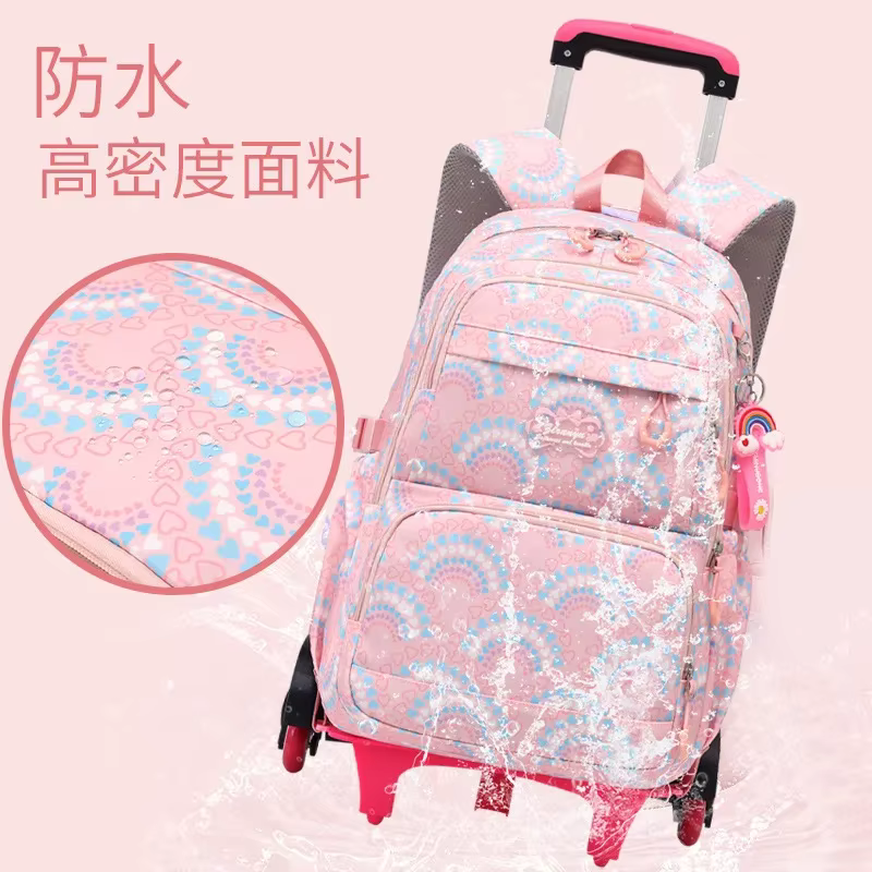 Sac à Dos d'École à Roulettes pour Fille