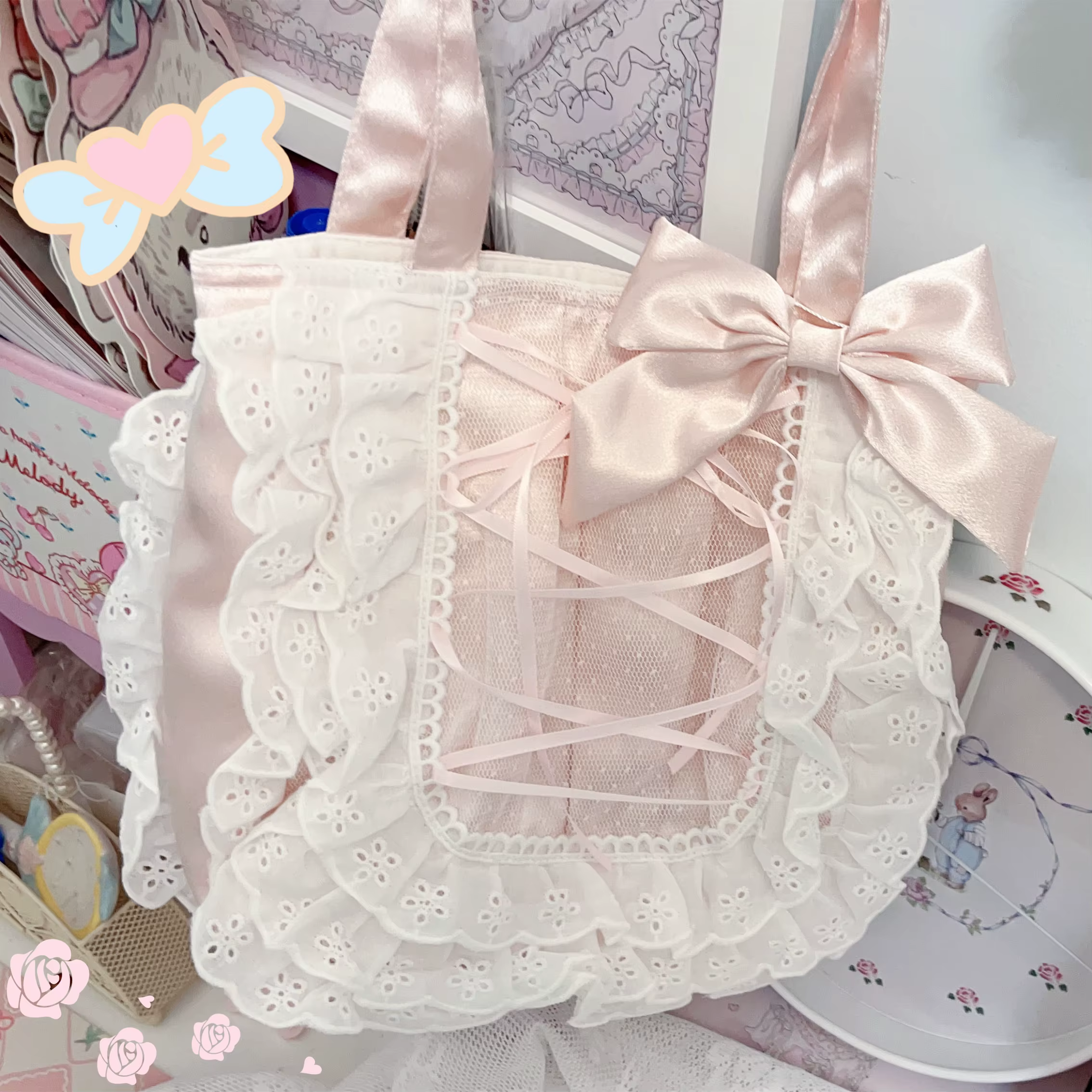 Kawaii – sac à main en dentelle