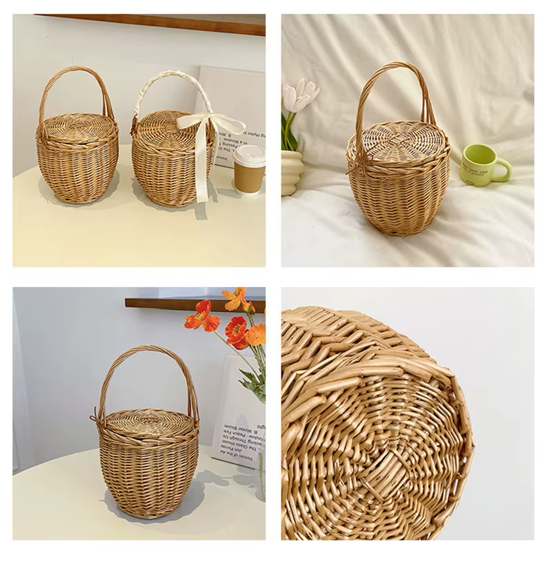 Sac panier en osier pour femmes