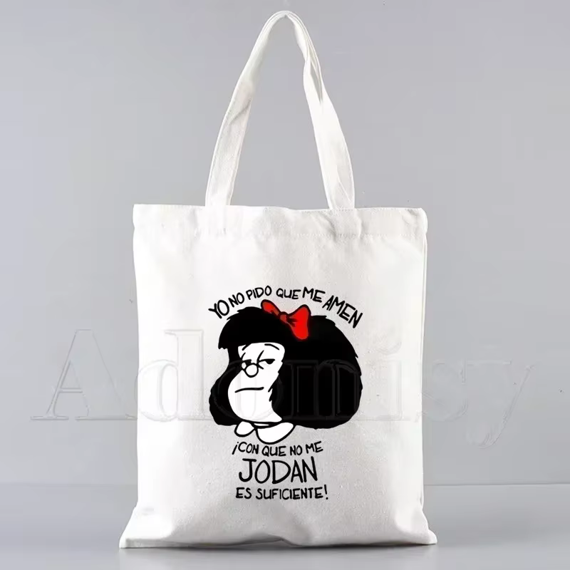 Mafalda – sac de shopping en toile pour femmes des années 90