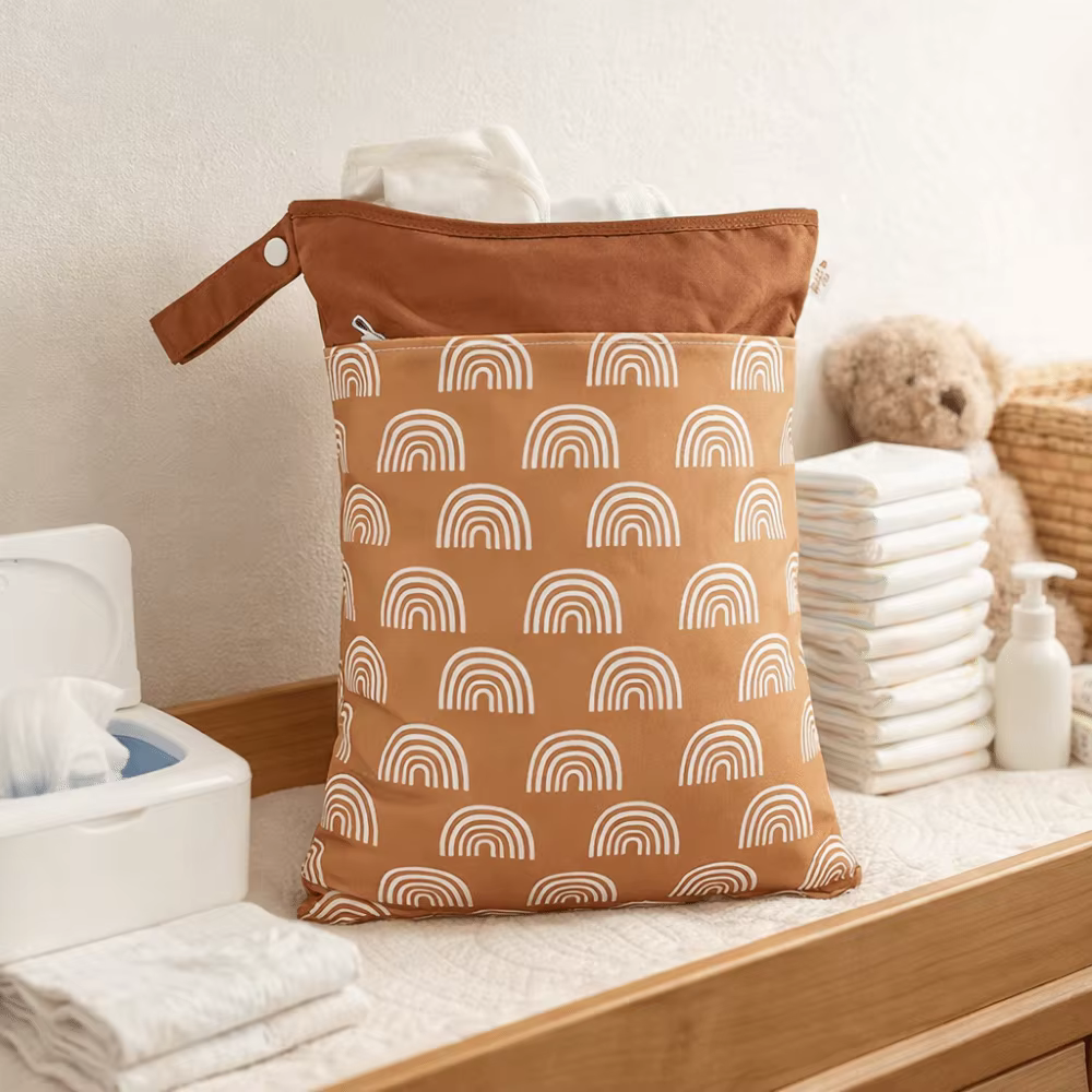 Sac à couches imperméable réutilisable avec poignée