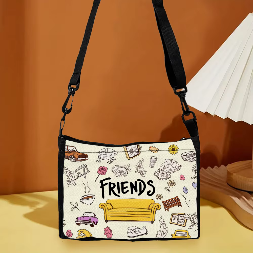 Sac bandoulière imprimé motif série télévisée Friends