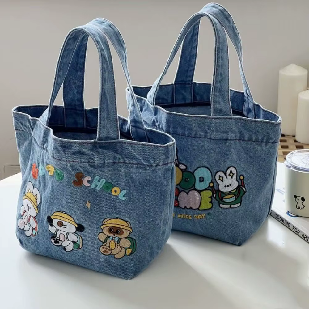 Sac à main en denim délavé à la mode