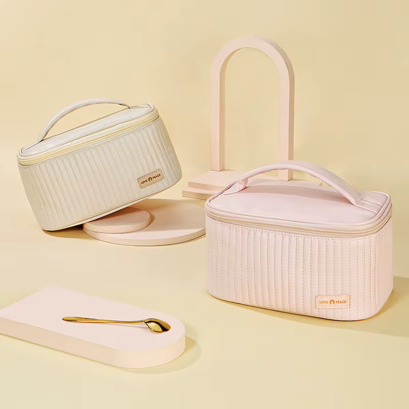 Sac de maquillage de gâteau en cuir PU