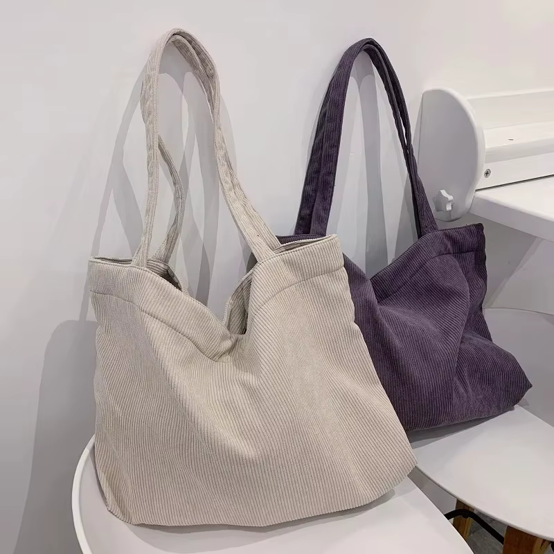 Sac à main en velours côtelé pour femmes