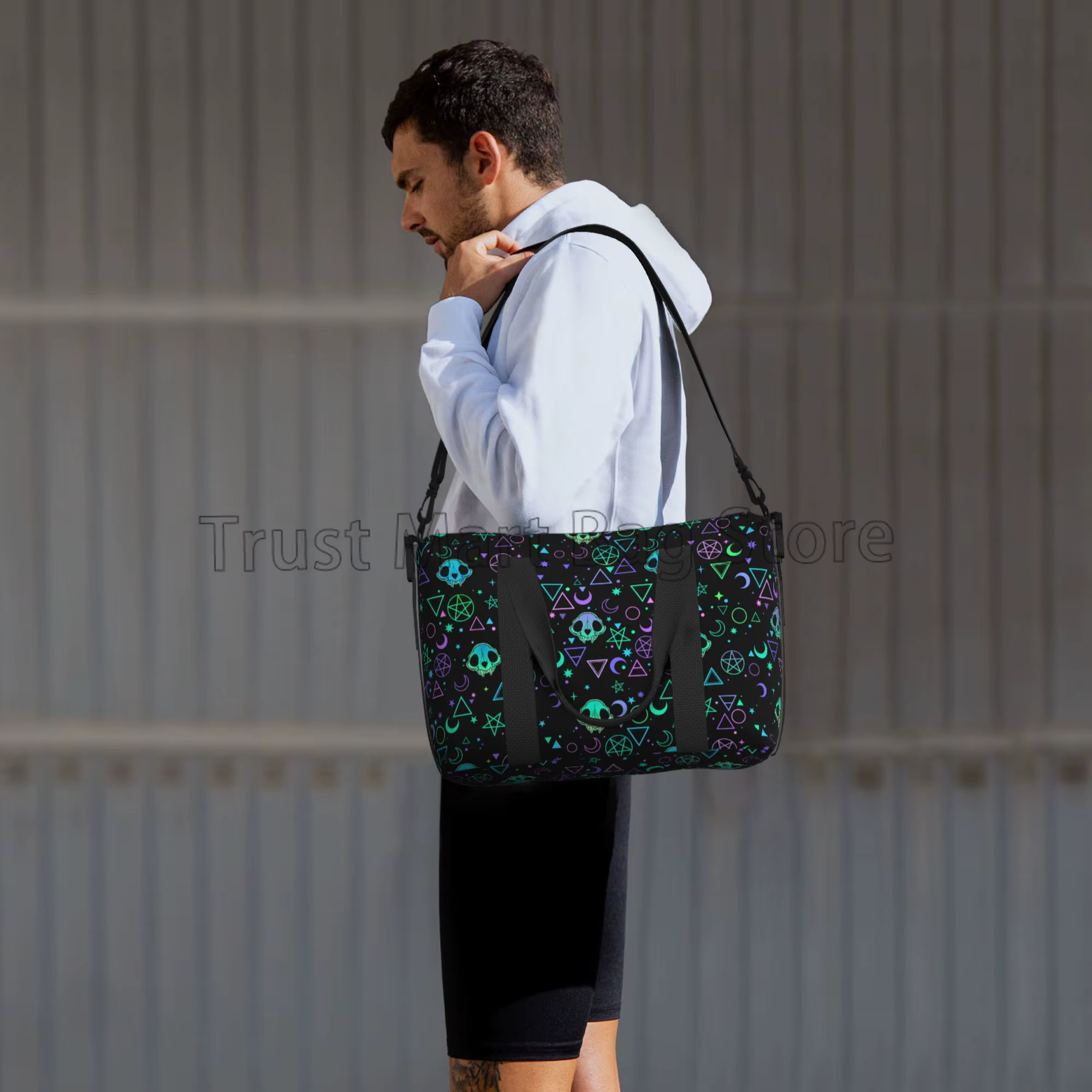 Sac de voyage à imprimé crânes magiques