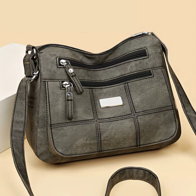 Sac à bandoulière Hobo élégant à motif quadrillé rétro