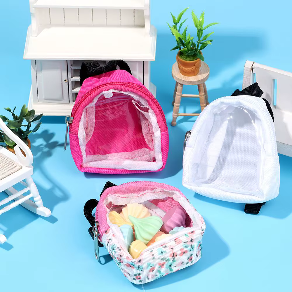 Mini sac en PVC 1/6, costume de poupée 15-20cm