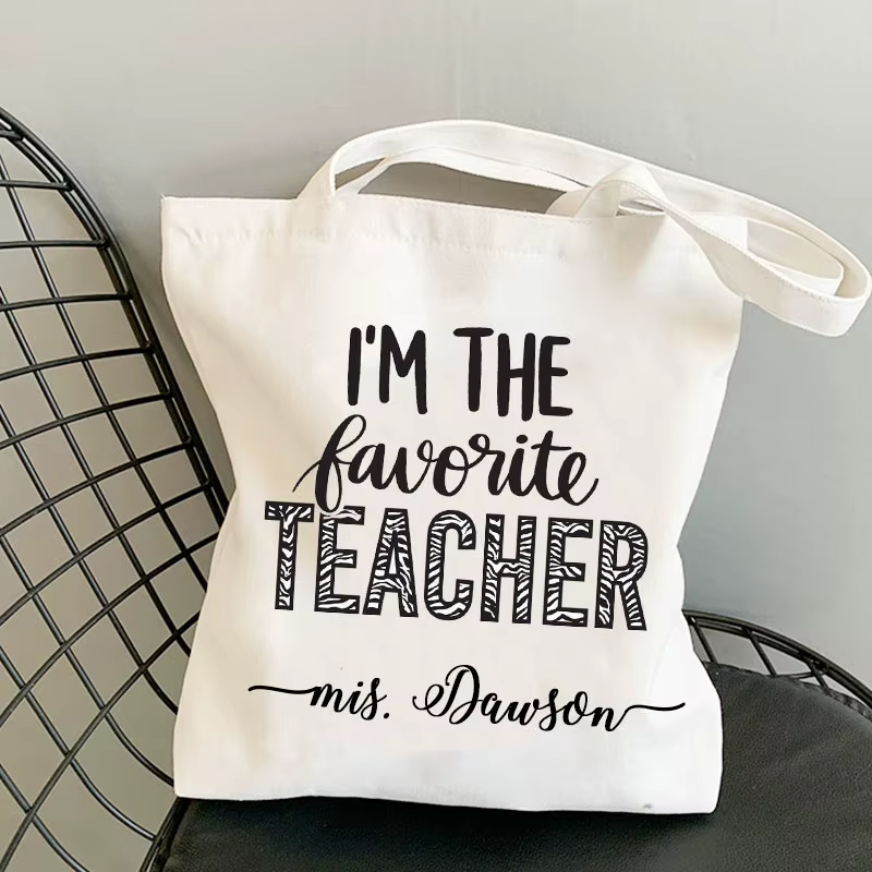 Sacs fourre-tout personnalisés pour cadeaux de l'enseignant