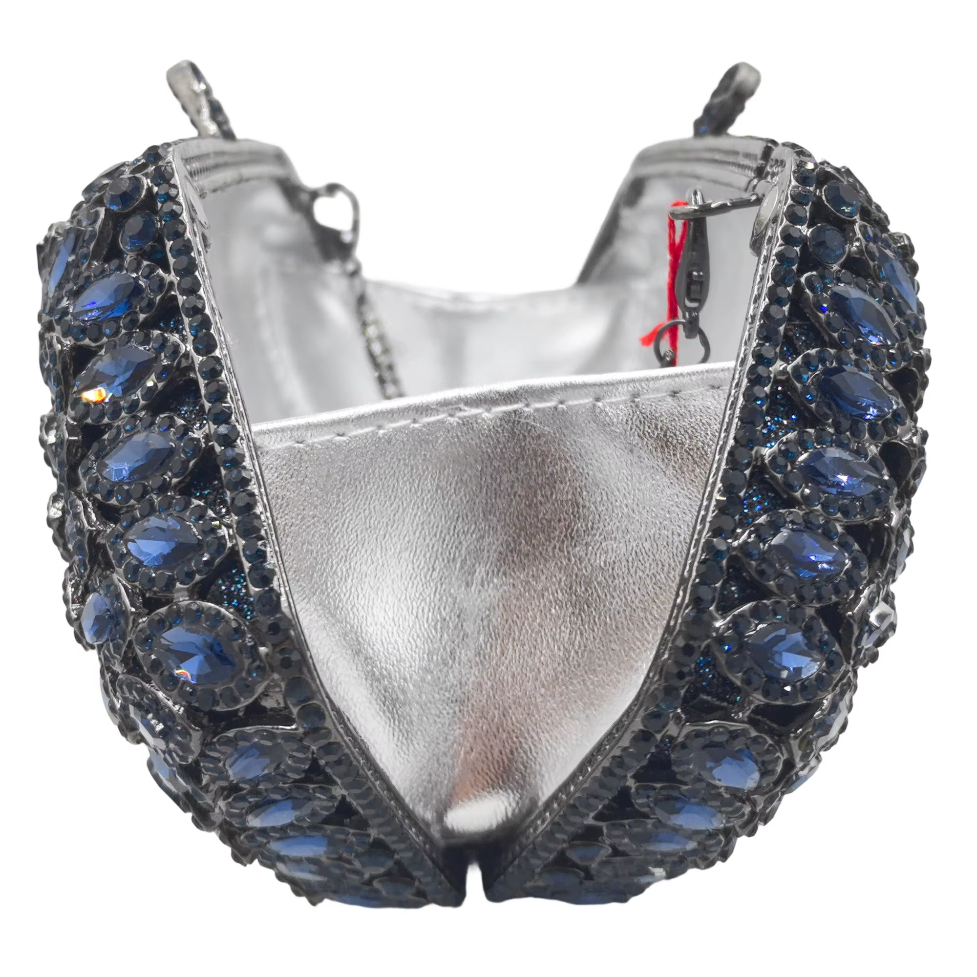 Boutique de FGG Sacs à main de soirée en cristal bleu marine