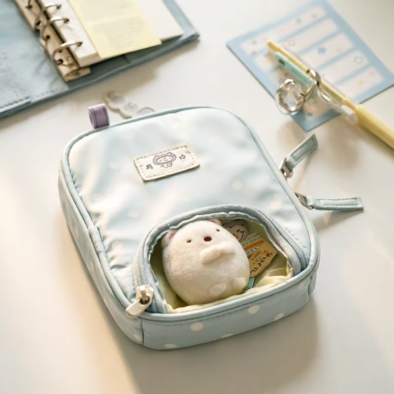 Pochette de rangement pour passeport à motif de points coréens
