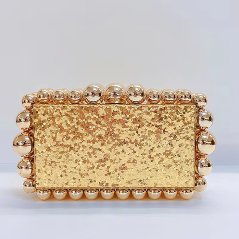 Pochette de soirée en perles léopard pour femmes