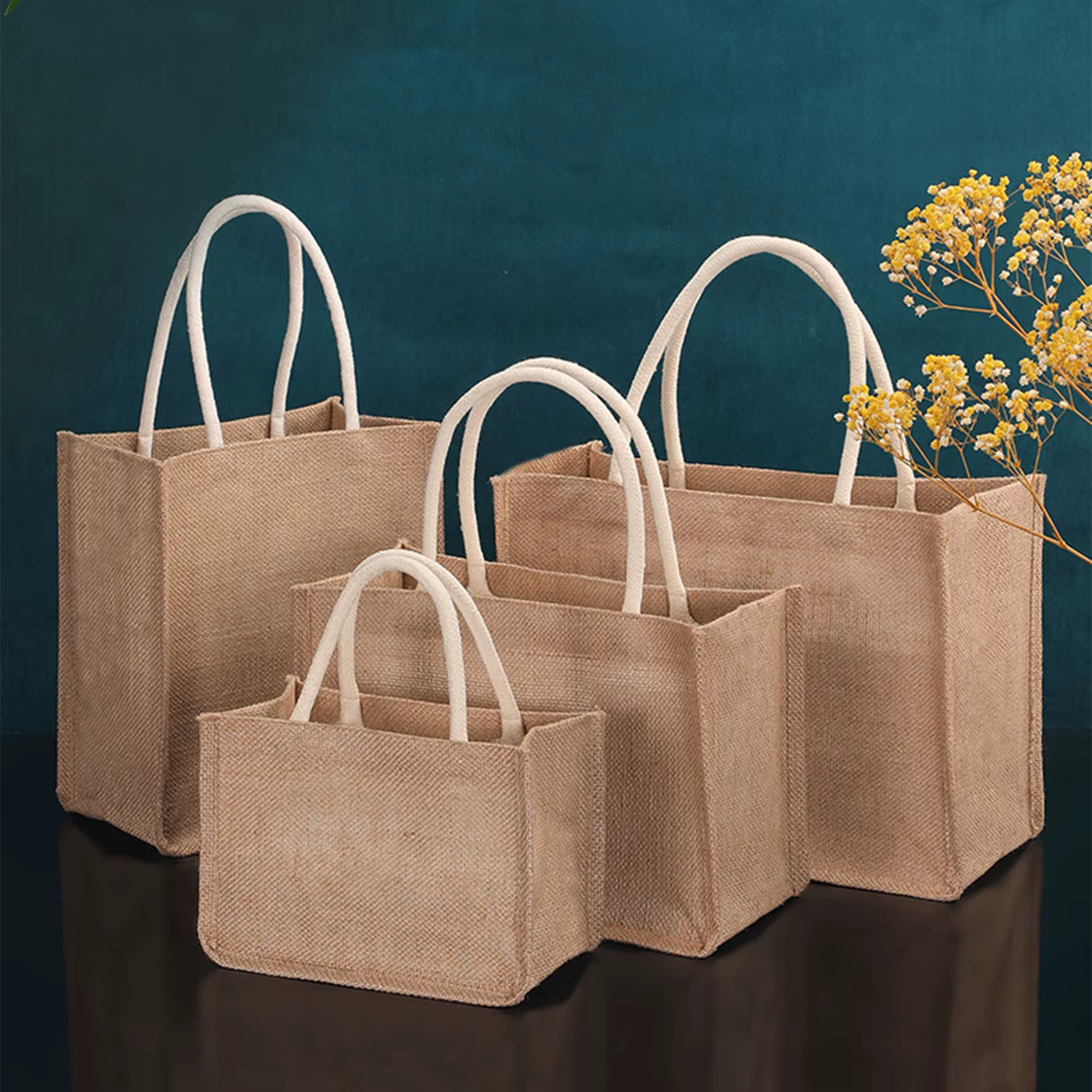 Sac de courses fourre-tout en toile de Jute