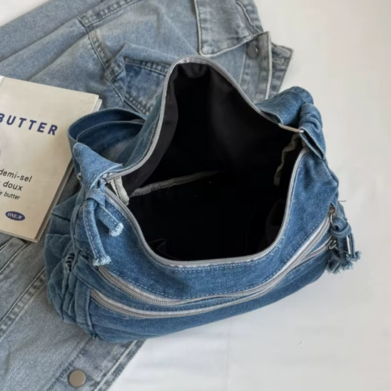 Sac à bandoulière Vintage en Denim pour femmes