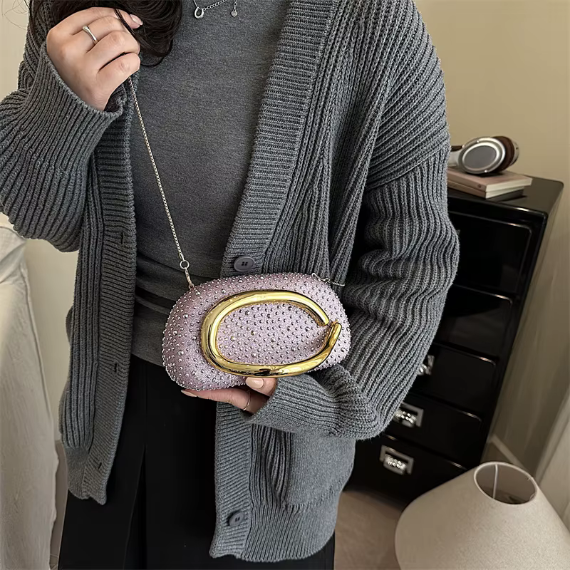Pochette de soirée de mariage rouge pour femmes