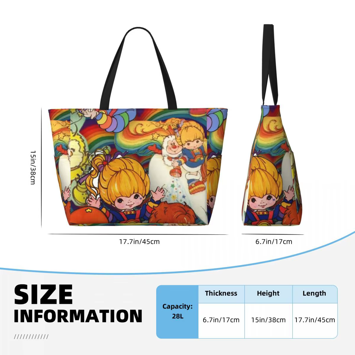 Rainbows Brite – sac fourre-tout de plage
