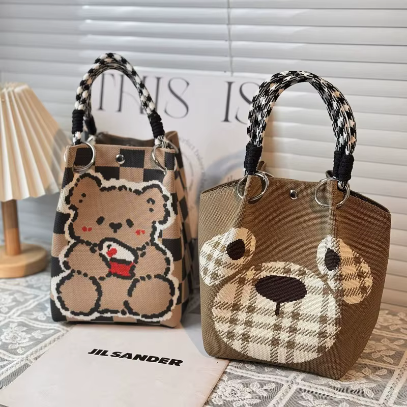 Sac seau tricoté pour femmes