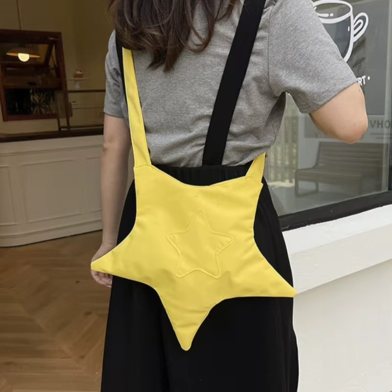 Sac fourre-tout en forme d'étoile Y2K pour femmes
