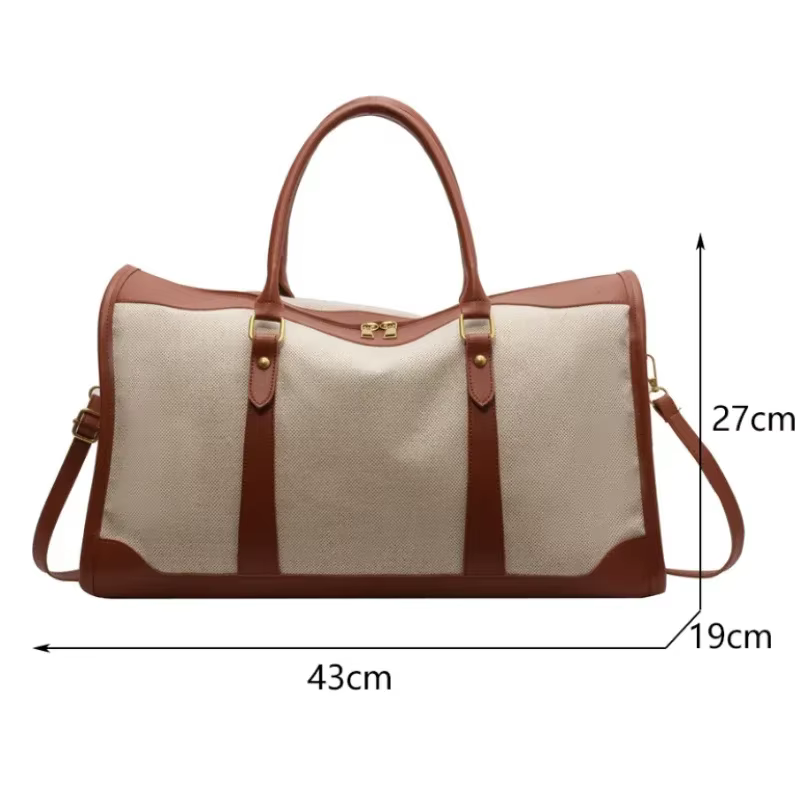 Sac à main de rangement de voyage pour femme, sac à bagages de fitness vintage, sac à bandoulière initié unique, grand sac en nylon et cuir PU, 2024 sacs à main