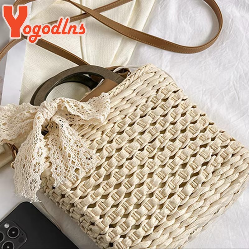 Sac à main en paille tissé à la main pour femmes
