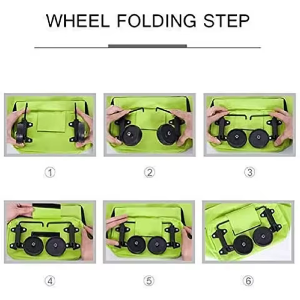 Sac de courses pliable avec roulettes