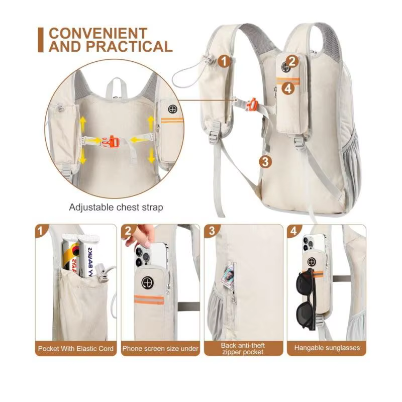 Nouveau sac à dos pliable d'extérieur